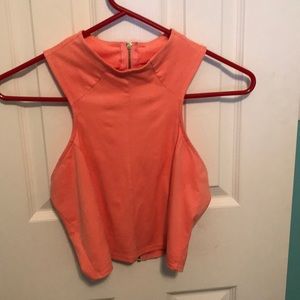 Coral crop top